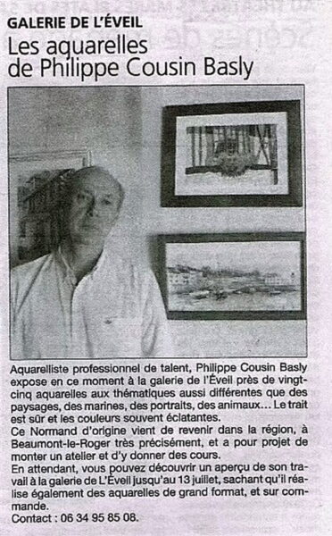 Les aquarelles de Philippe Cousin Basly