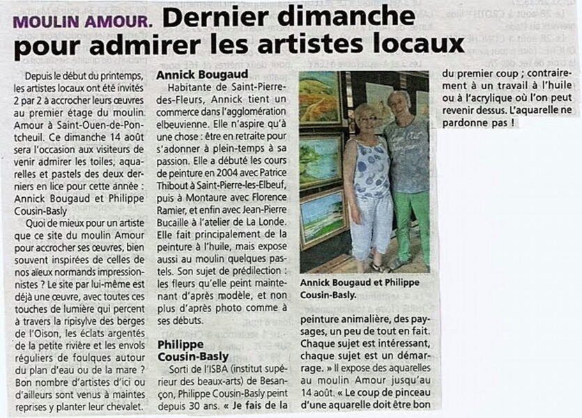 Dernier dimanche pour admirer les artistes locaux