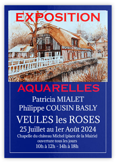 Aquarelles - Veules-les-Roses - du 25 Juillet au 1er Août 2024