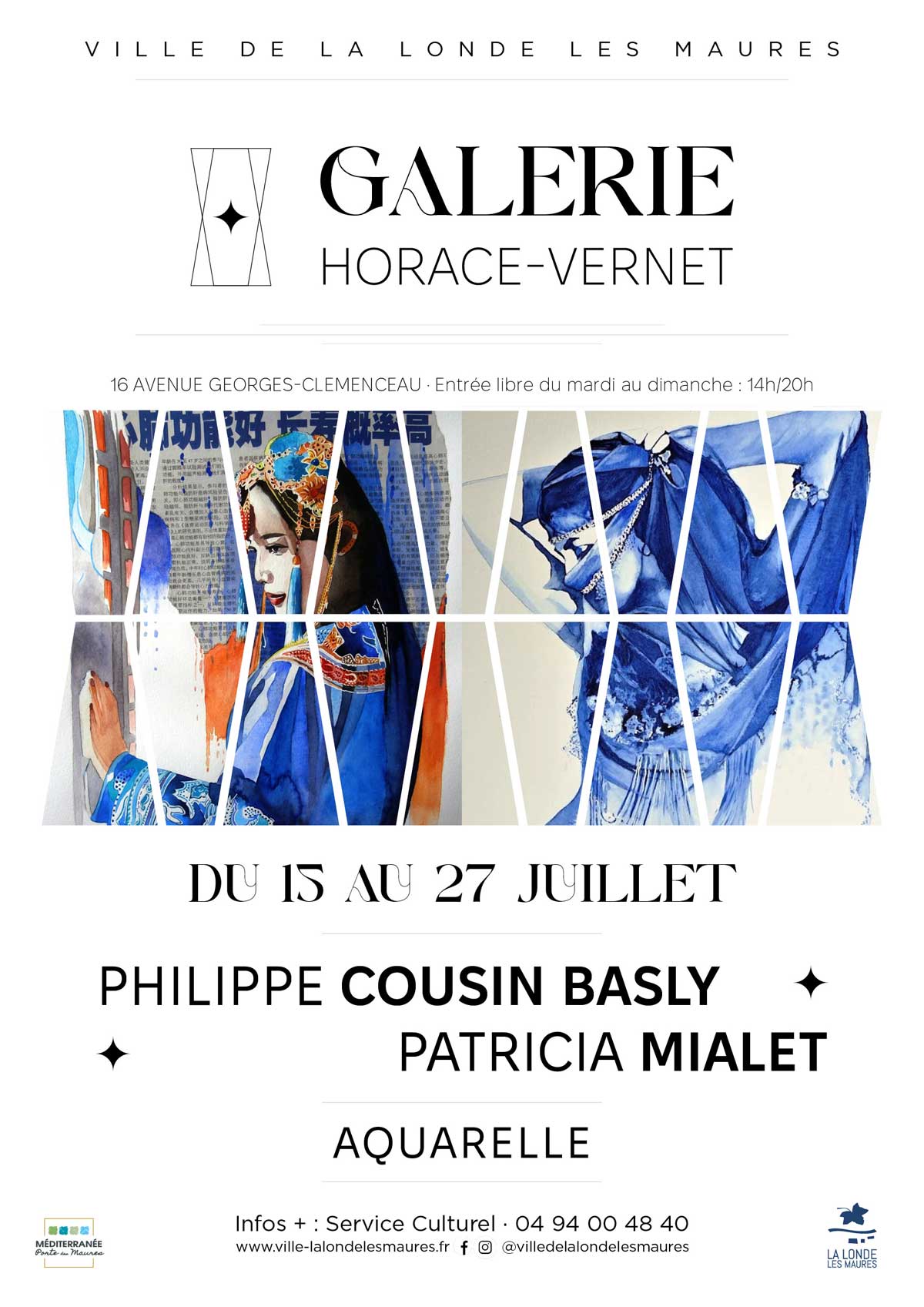 Galerie Horace Vernet - Du 15 au 27 Juillet - P. Cousin Basly et P. Mialet - Aquarelle